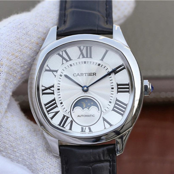 DRIVE DE CARTIER QUADRANTE BIANCO FASI LUNA 