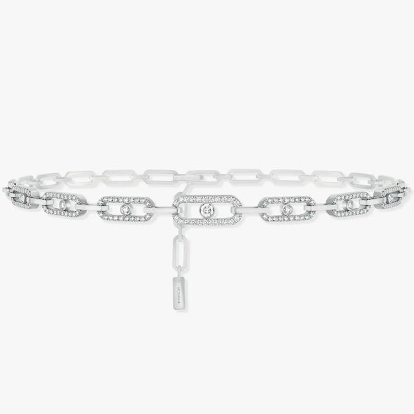 CHOKER MOVE UNO MULTI SILVER DIAMOND NECKLACE