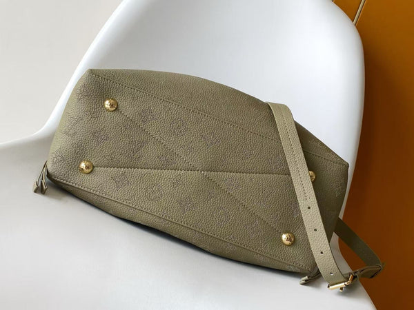 BELLA TOTE 32 IN ROSEMARY PERFORATED CALFSKIN GOLD HARDWARE