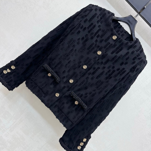 CC 26B Textured Wool Jacket Black Wool 444361