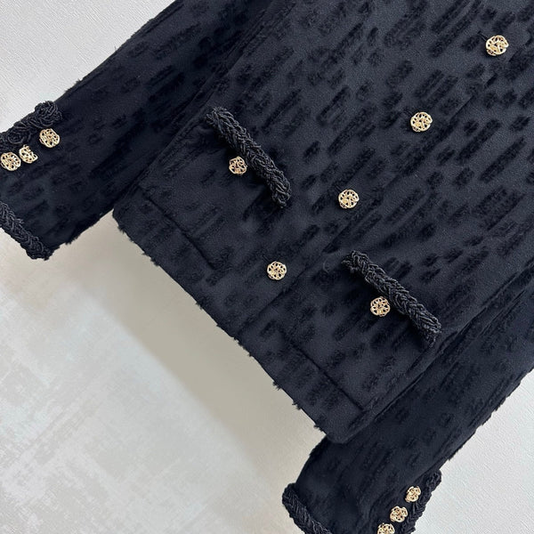 CC 26B Textured Wool Jacket Black Wool 444361