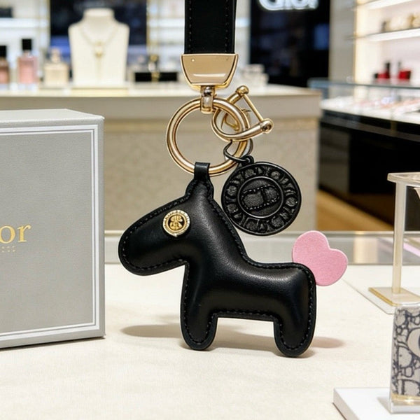 CD Leather Horse Charm