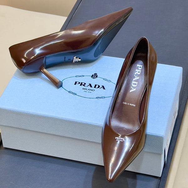 Prad 2026 Pointed Toe Pumps Patent Leather 151230