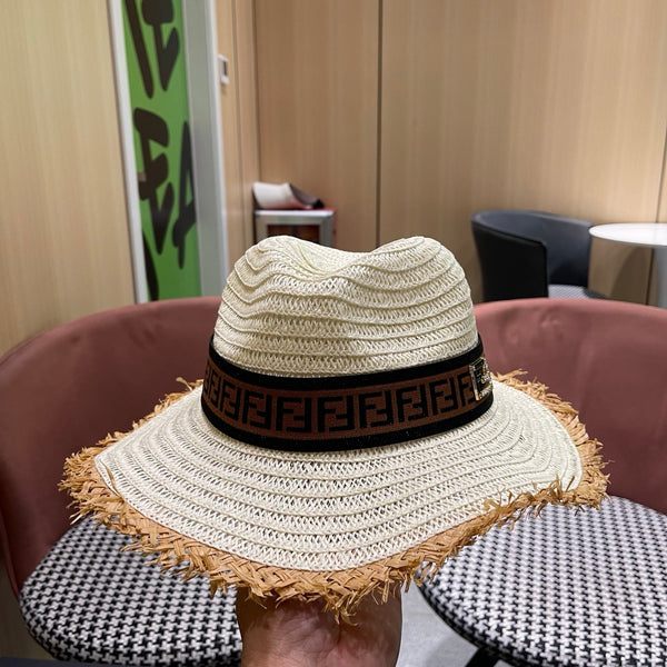 Wide-Brimmed Straw Hat 491777