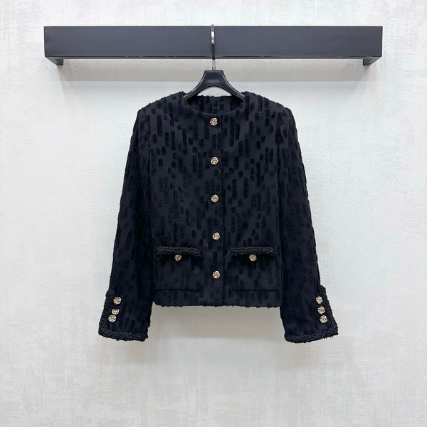 CC 26B Textured Wool Jacket Black Wool 444361
