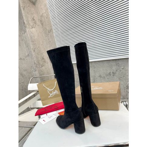 CL Stretchadoxa Botta Alta 70MM Boots Veau Velours Black