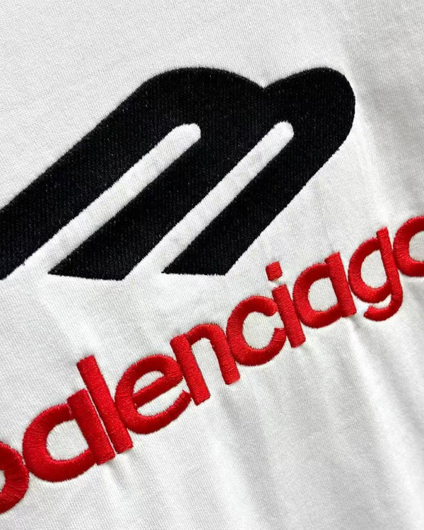 T-shirt oversized à manches longues en coton Balenciaga 3B Sports Icon