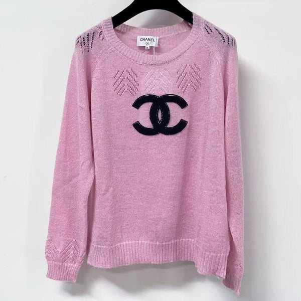 CC 2026 Long-Sleeved Sweater Pink Wool