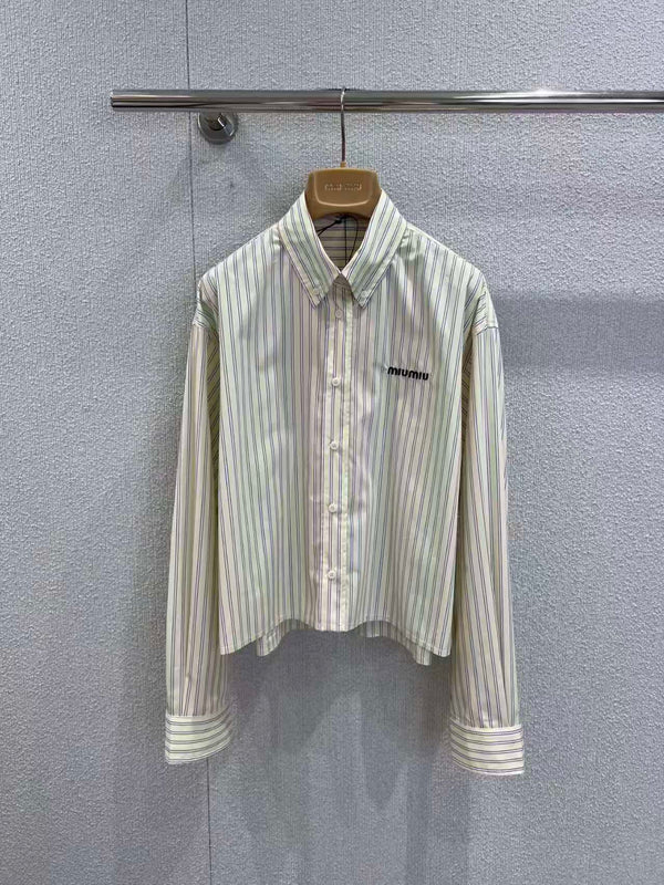 Miu Miu Striped Cotton Shirt