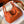 HM Mini Lindy 20cm Orange Clemence Leather