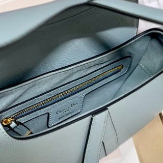 CD Saddle Bag Gray in Cowhide 288153