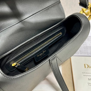 CD Saddle Bag Black in Cowhide 288159