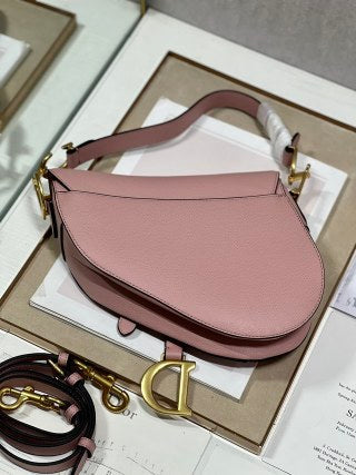 CD Saddle Bag Retro Pink in Cowhide 288170
