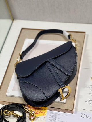 CD Saddle Bag Navy Blue in Cowhide 288165