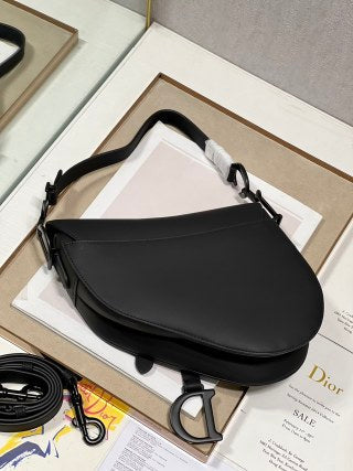 CD Saddle Bag Matte Black in Cowhide 288168