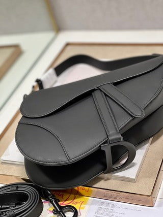 CD Saddle Bag Matte Black in Cowhide 288168