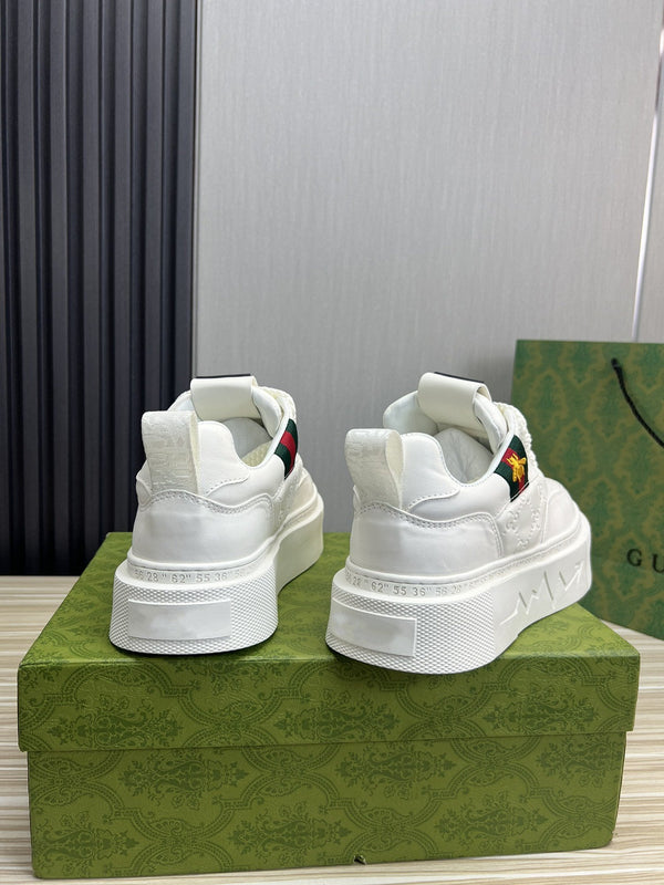 SCARPE DA GINNASTICA GG SCREENER IN PELLE BIANCA