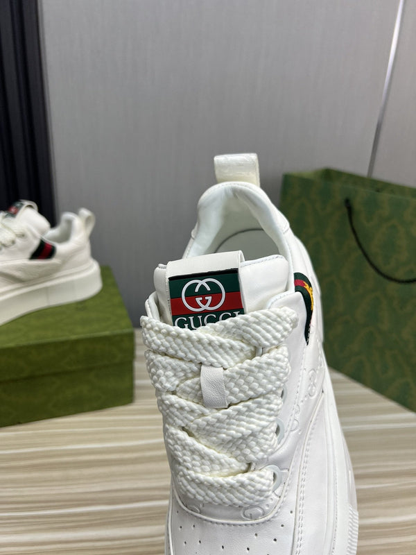 SCARPE DA GINNASTICA GG SCREENER IN PELLE BIANCA