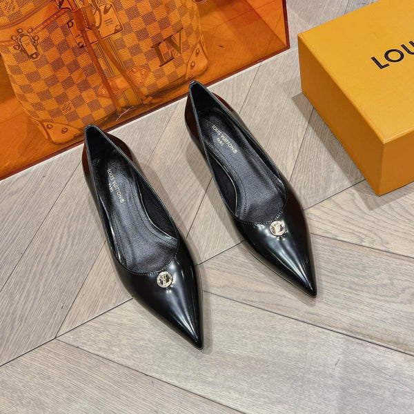 DÉCOLLETÉ LV CON TACCO BASSO NERO