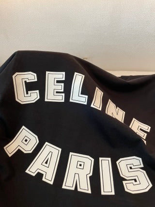 Maglietta a maniche corte Celine in cotone bianco e nero