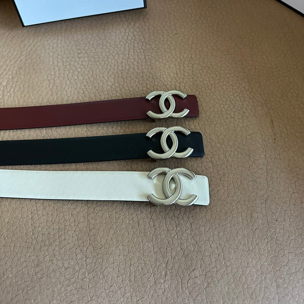 CC Logo Buckle Belt 3CM Leather SHW 213303
