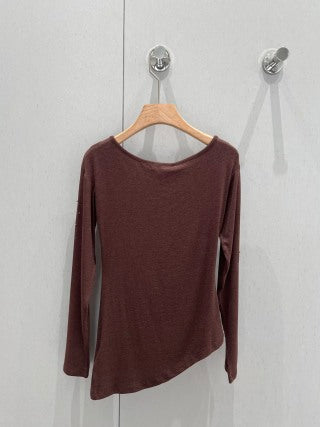 Miu Miu T-shirt a maniche lunghe in cotone 204818
