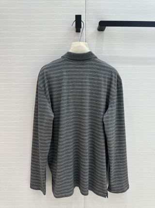 Miu Miu 25 Striped Set Gray Cotton