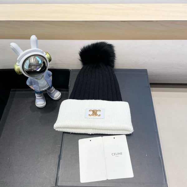 CE 26FW Colorblock Beanie Hat Knit 563799
