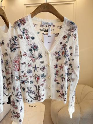 CD 25 Maglione a fiori Multicolor Seta Mohair