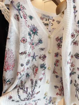 CD 25 Maglione a fiori Multicolor Seta Mohair