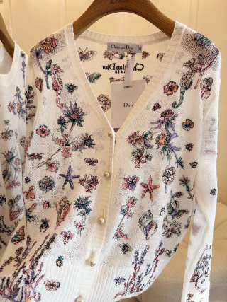 CD 25 Maglione a fiori Multicolor Seta Mohair