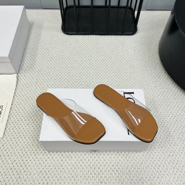 Loewe 25 Slide Trasparente PVC Pelle di Pecora 211983
