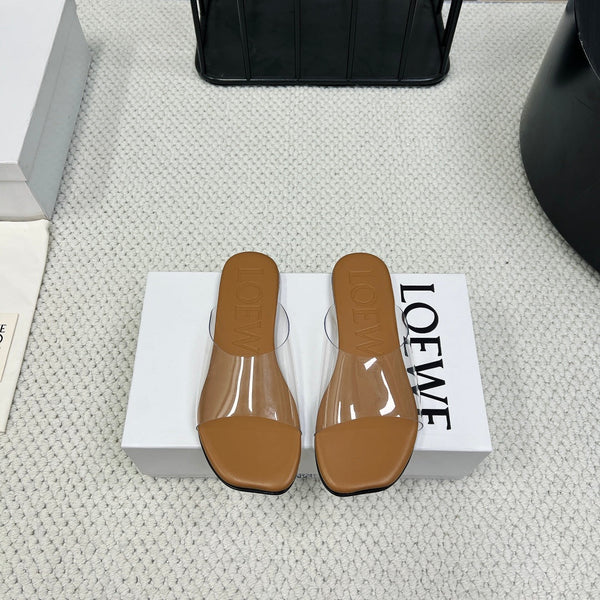 Loewe 25 Slide Trasparente PVC Pelle di Pecora 211983