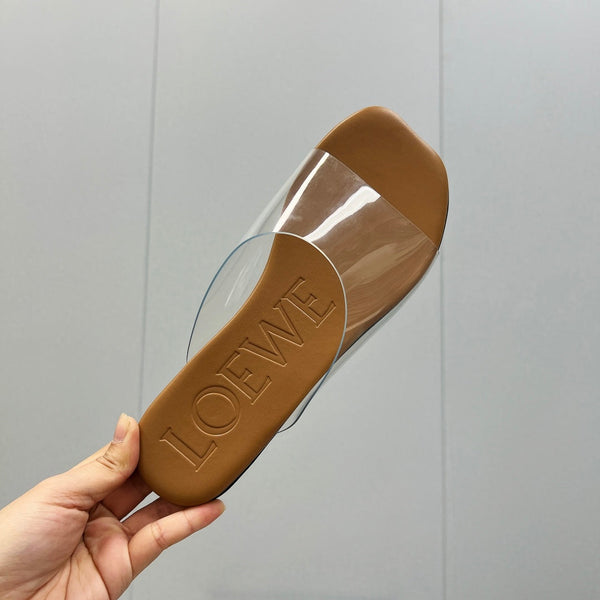 Loewe 25 Slide Trasparente PVC Pelle di Pecora 211983