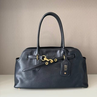 MiuMiu popular vintage tote bag 44cm sheepskin