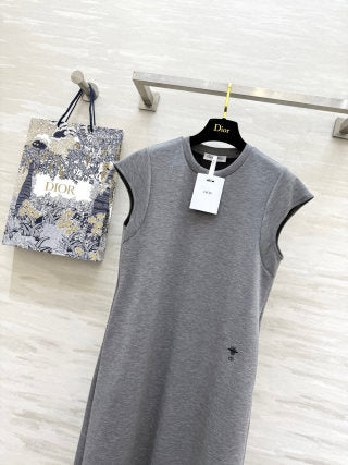 CD 25 Dress Black and Gray Cotton
