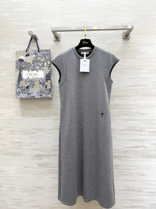 CD 25 Dress Black and Gray Cotton