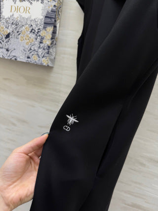 CD 25 Dress Black and Gray Cotton