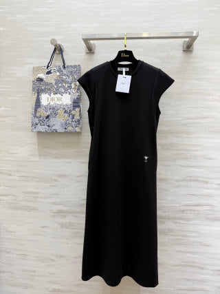 CD 25 Dress Black and Gray Cotton