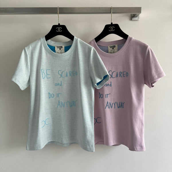 CC 26SS Beaded Short-Sleeve T-Shirt in Cotton