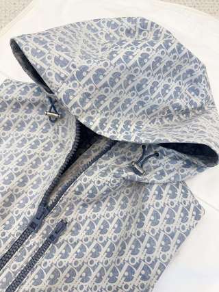 CD 25 Monogram Set Tessuto Jacquard Blu