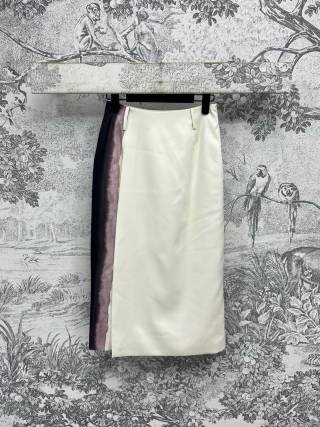 CD 25 Floral Print Maxi Skirt Beige Polyester