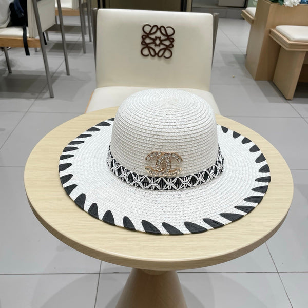Chapeau de paille Chanel 25 Blanc 197914