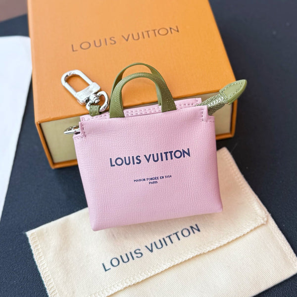 LV Shopping Bag Charm Leather