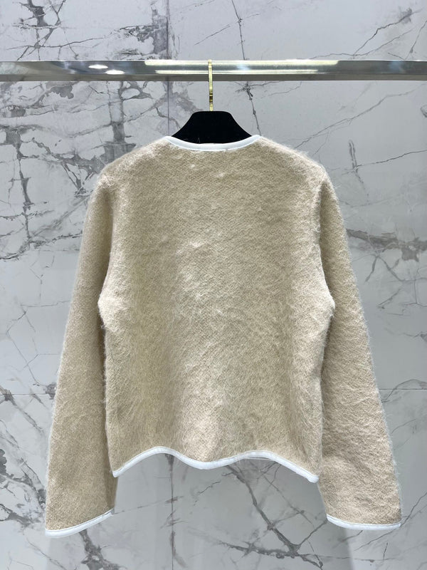 Chanel 2025 Manteau croisé col rond Laine 323090