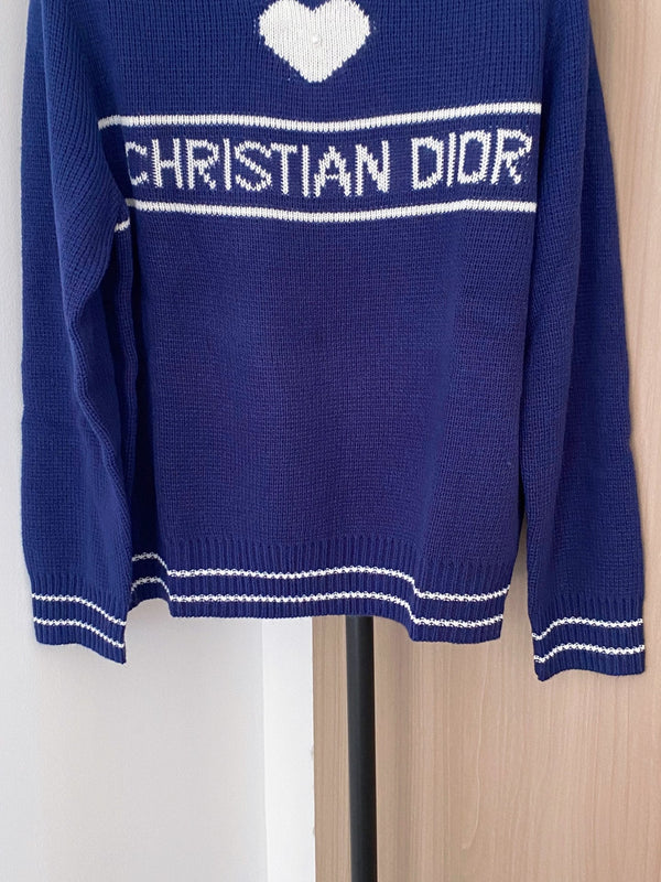 Pull Dior 2025 en laine à imprimé cœurs