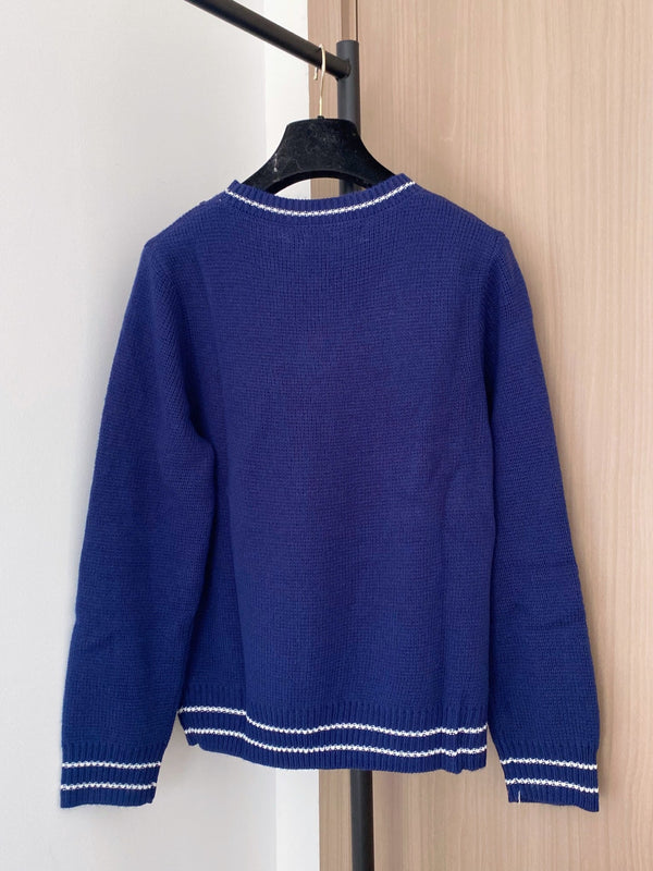 Pull Dior 2025 en laine à imprimé cœurs
