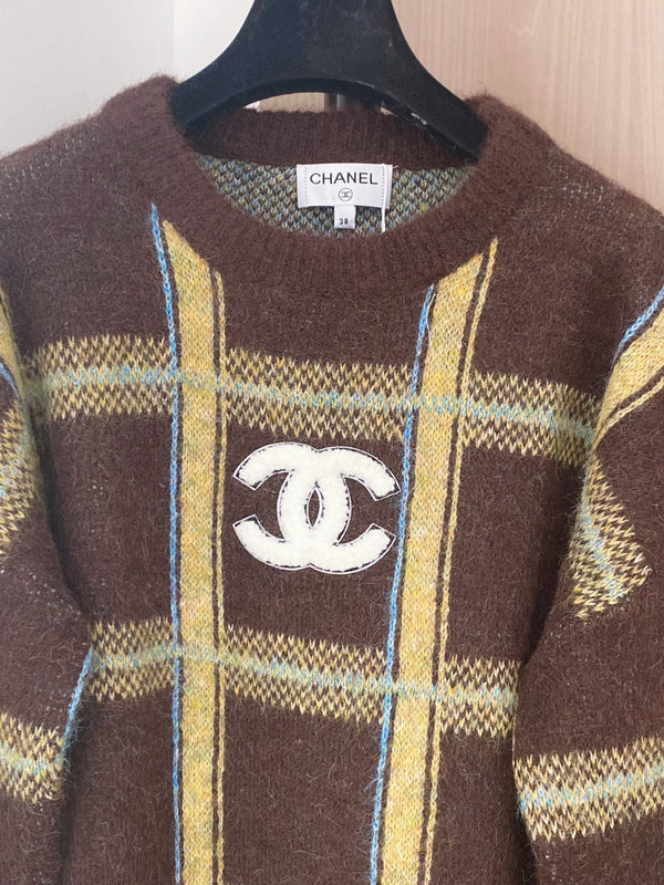 Chanel Pull à Manches Longues Bicolore en Laine 2025 99240