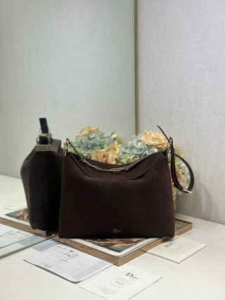 CD Diorly Bag Chocolate in Oxford Velvet 288389