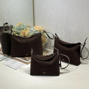CD Diorly Bag Chocolate in Oxford Velvet 288389